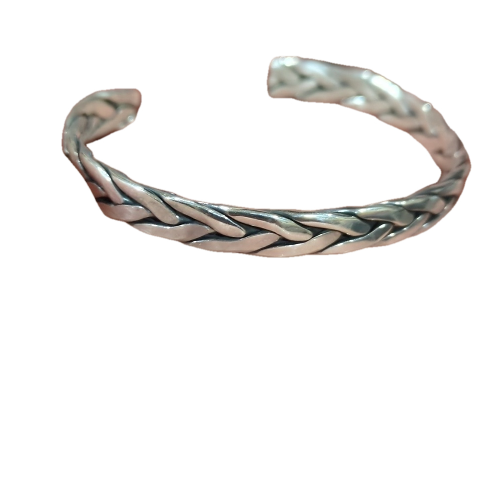 Braided Sterling Silver Cuf/ Chevron CUFF - Picture 4 of 7